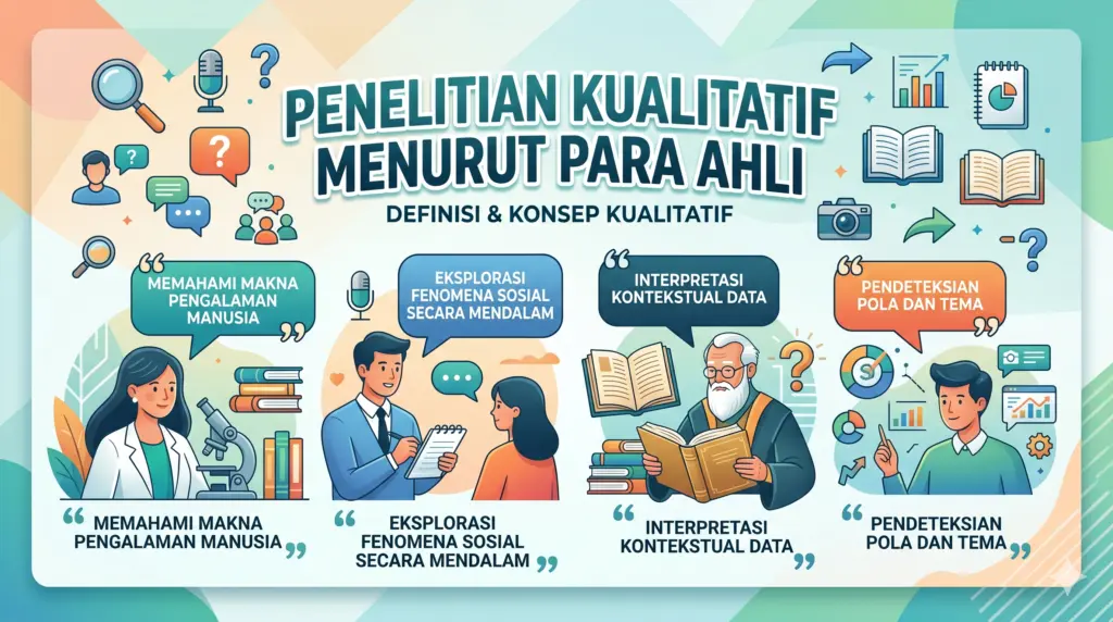 15+ Pengertian Penelitian Kualitatif Menurut Para Ahli (Terlengkap)