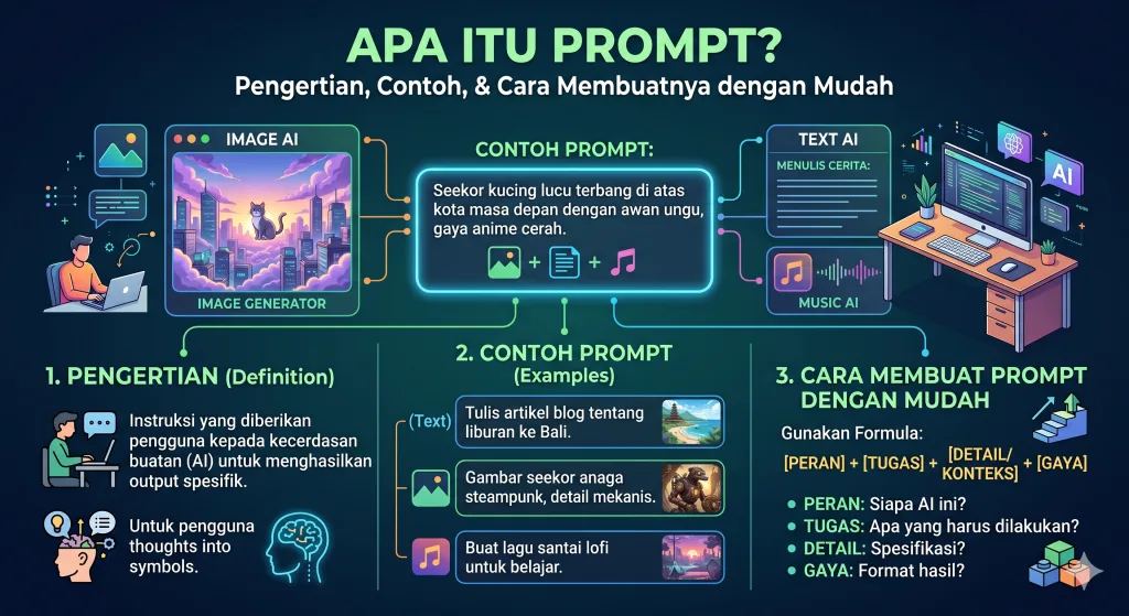 Apa itu Prompt? Pengertian, Contoh, & Cara Membuatnya dengan Mudah