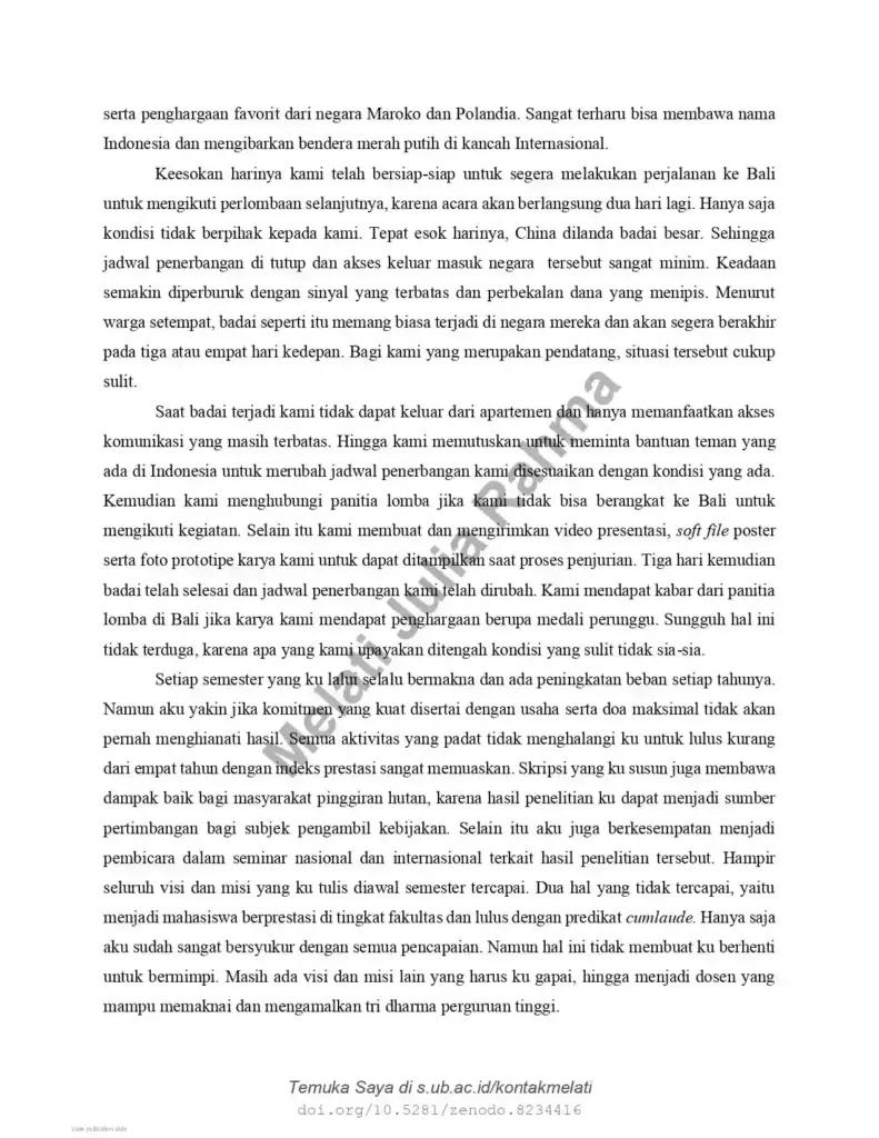 Contoh essay beasiswa unggulan | Research Gate Melati Julia Rahma