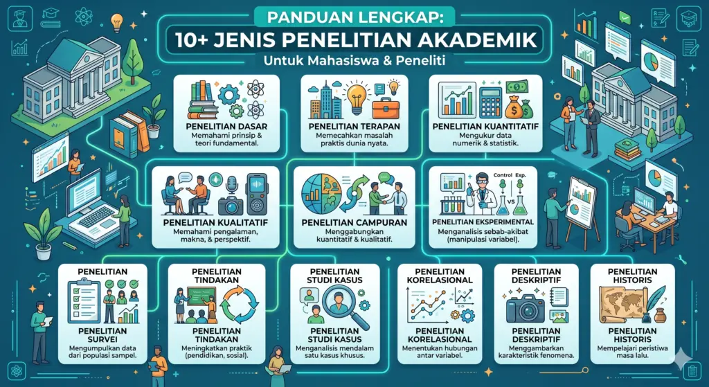 10+ Jenis Penelitian Akademik: Panduan Lengkap Mahasiswa & Peneliti